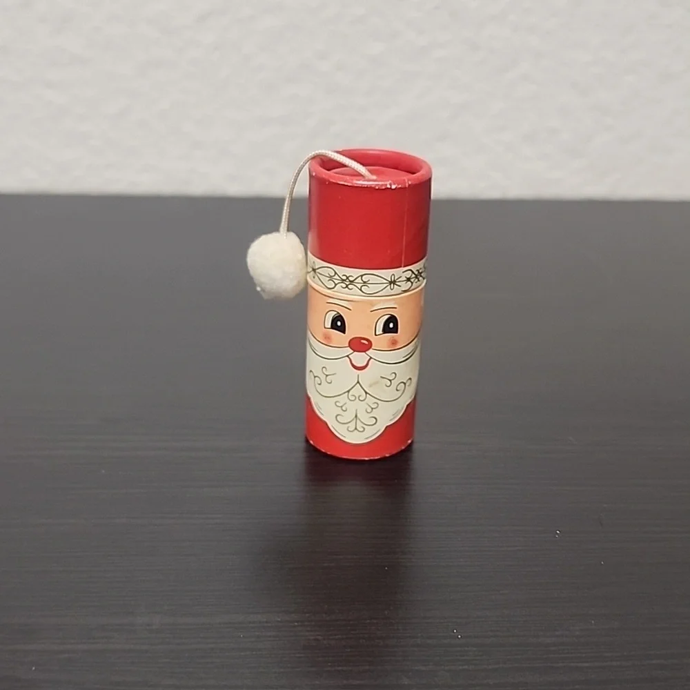 Capri 1966 Japan Santa Claus Match Holder Tube Match Box Christmas, Vintage